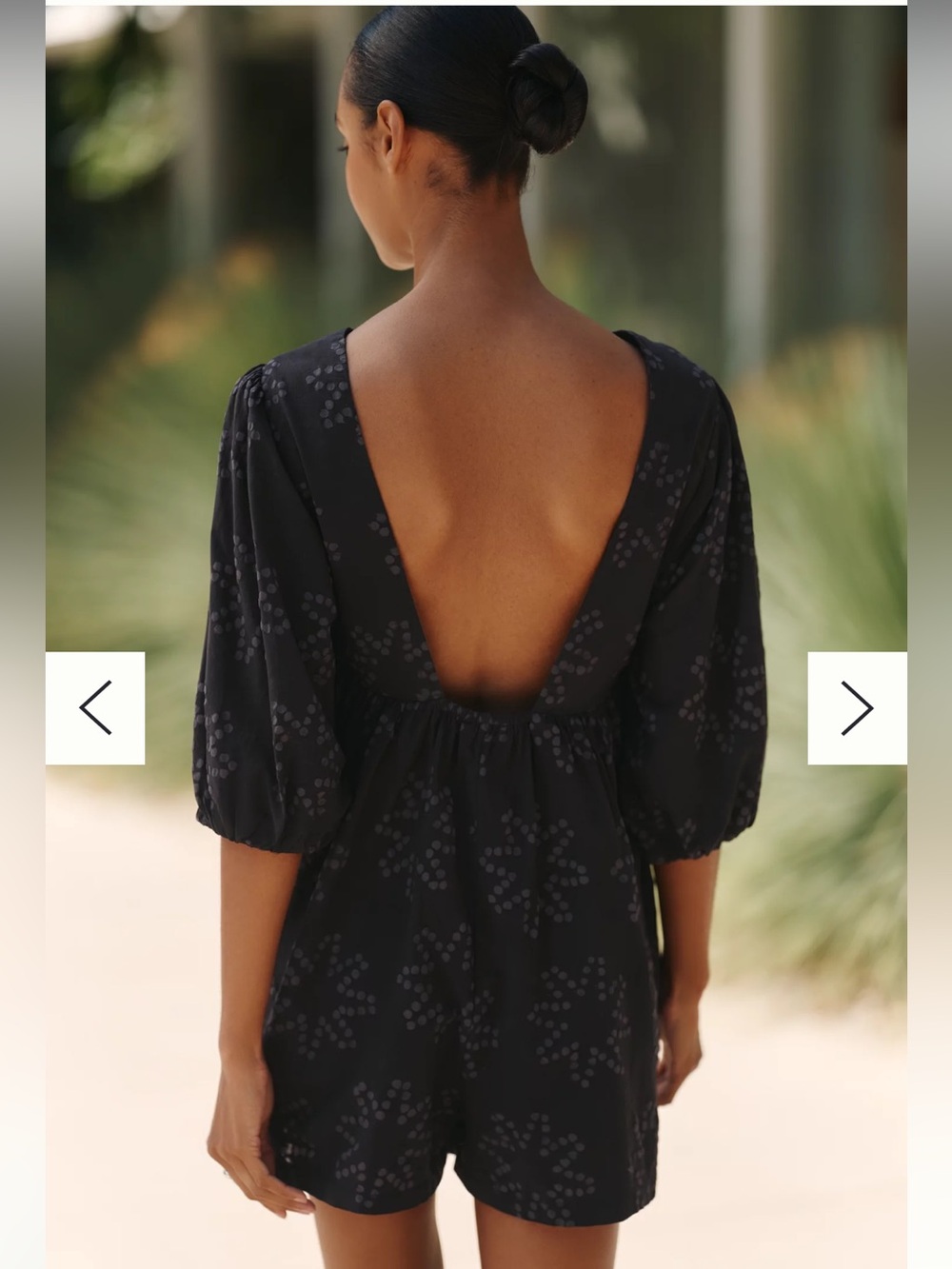 Anthropology | Puff-Sleeve Cotton Romper - Picture 15 of 16